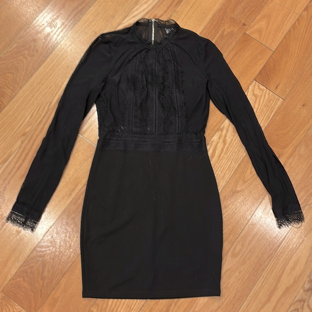 Windsor Black Lace Body con dress